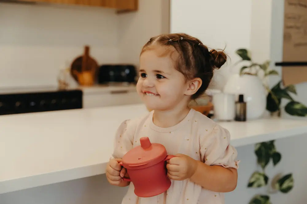 Taza de silicona para líquido y snack