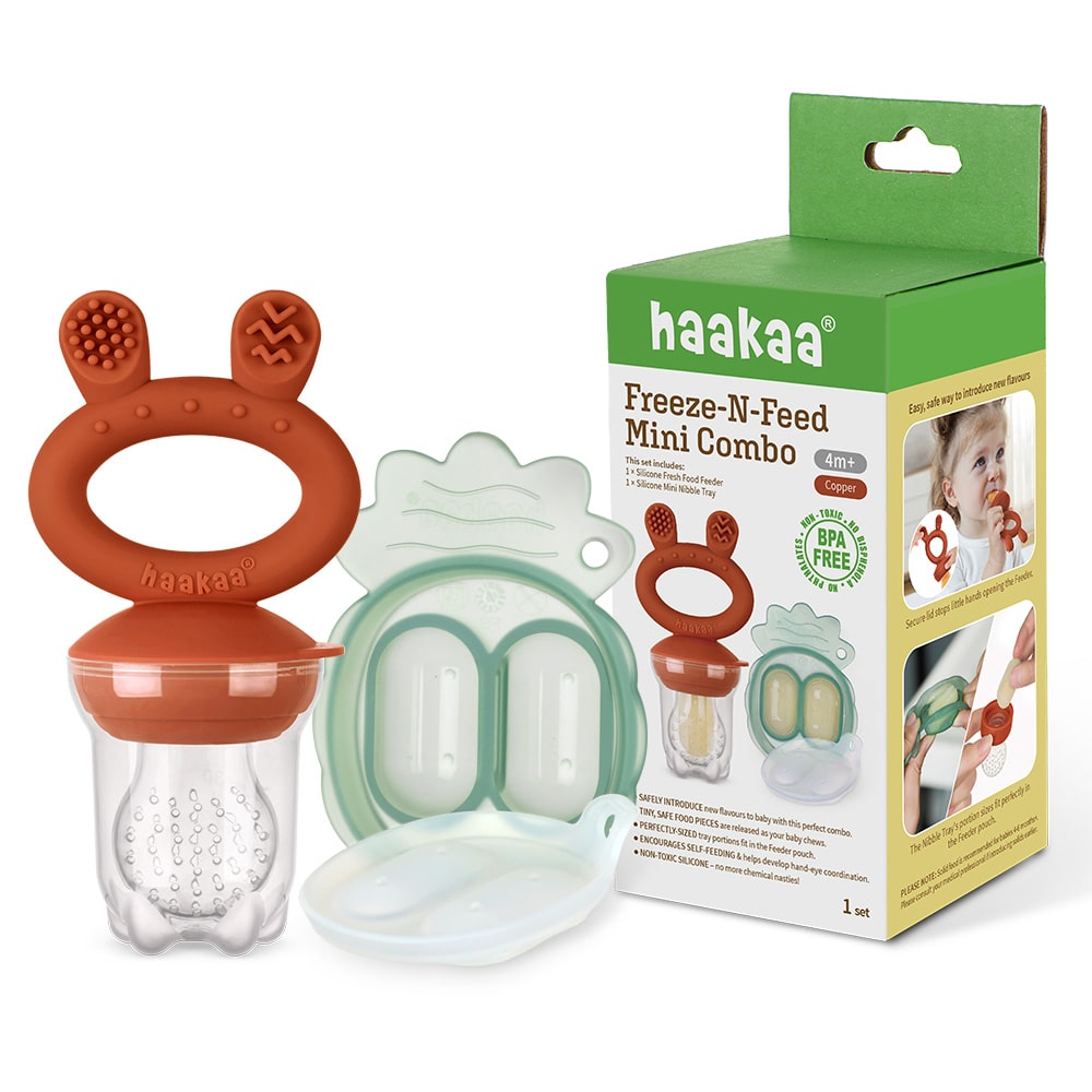 Alimentador anti-ahogo y mordedor con cubitera de HAAKAA