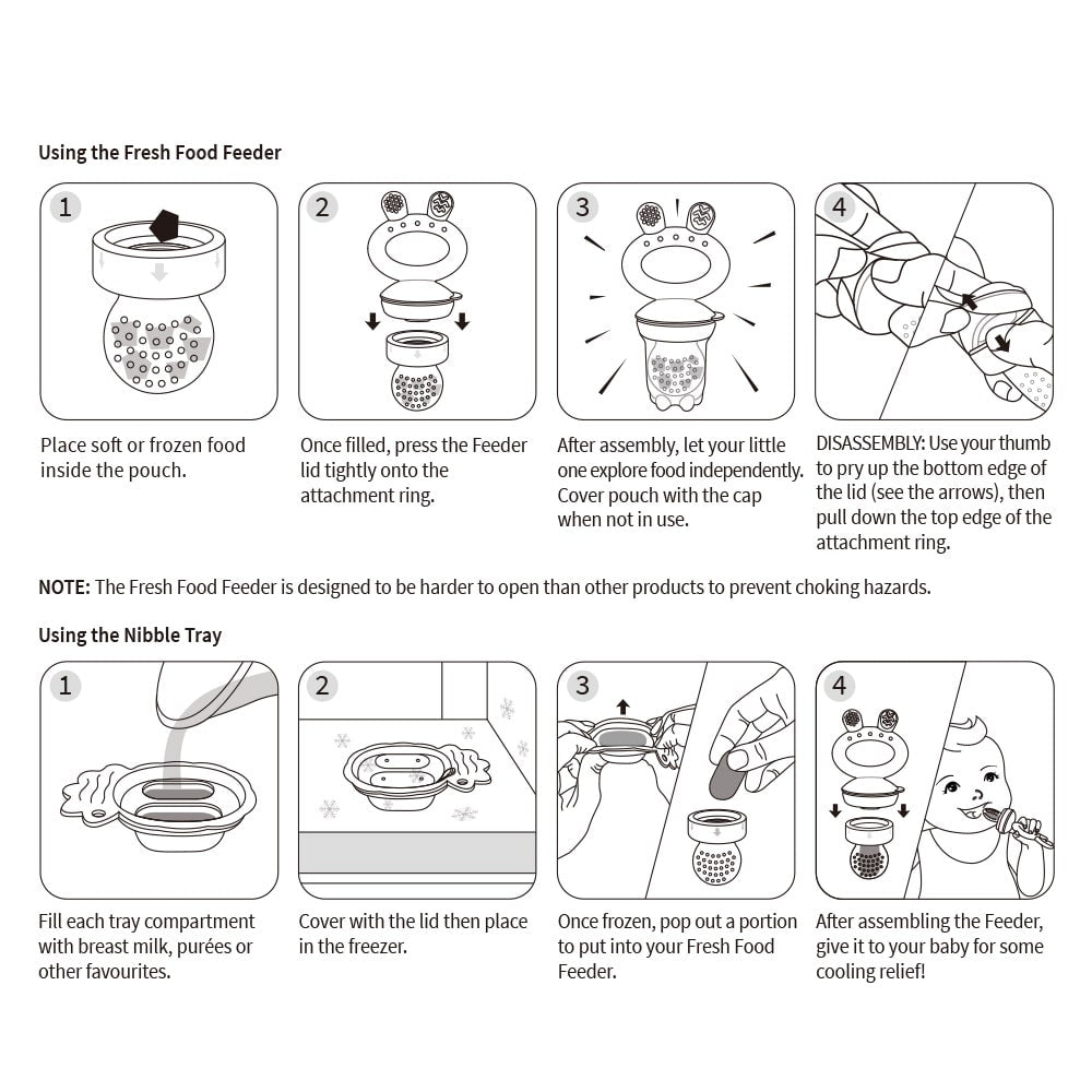 Alimentador anti-ahogo y mordedor con cubitera de HAAKAA