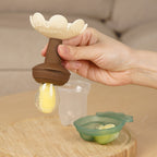 Alimentador anti-ahogo y mordedor flor con cubitera de HAAKAA