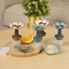 Alimentador anti-ahogo y mordedor flor con cubitera de HAAKAA