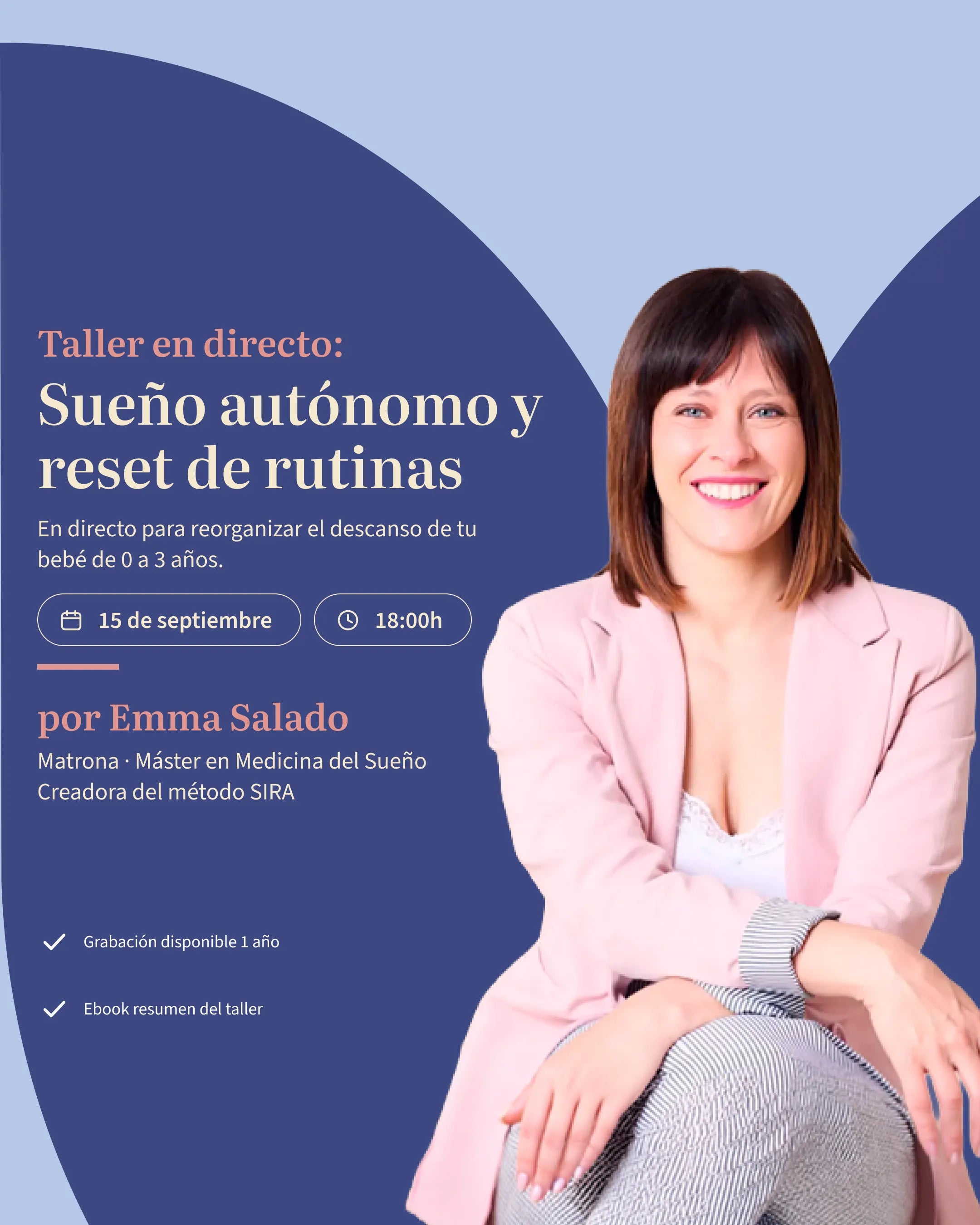 Taller en directo · Sueño autónomo y reset de rutinas