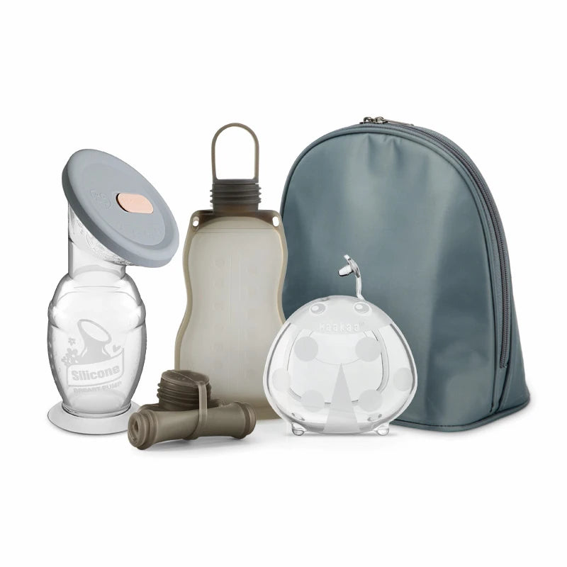 CONJUNTO (Recolhedor LadyBug + Recolhedor de leite com tampa + Duas bolsas de armazenamento + Necessaire)