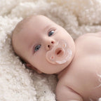 CONJUNTO PREMIUM (Recipiente com tampa e tampa em forma de flor + Dois recipientes LadyBug com bolsa de higiene + Biberão de vidro + Escova de limpeza + Duas tampas + Chupeta de silicone)