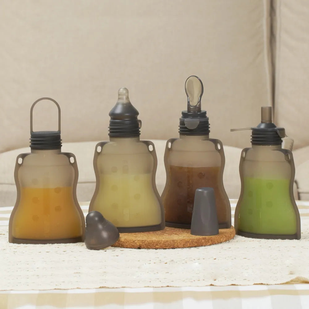 Bolsa de silicona de almacenamiento con cuchara