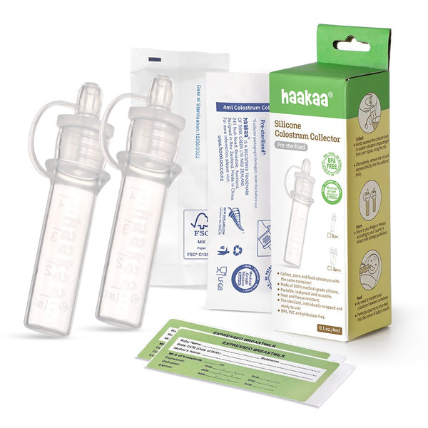 Conjunto de dois coletores de colostro HAAKAA pré-esterilizados