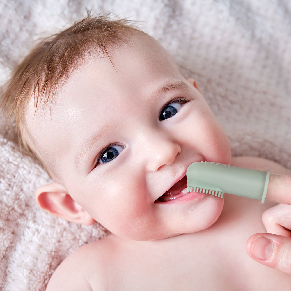 Spazzolino da dito in morbido silicone per i dentini dei bambini Haakaa