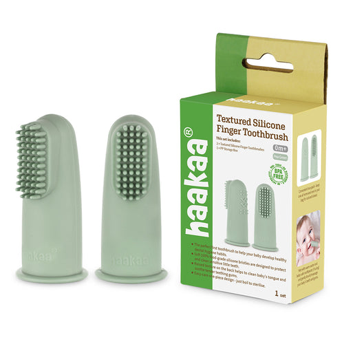 Spazzolino da dito in morbido silicone per i dentini dei bambini Haakaa