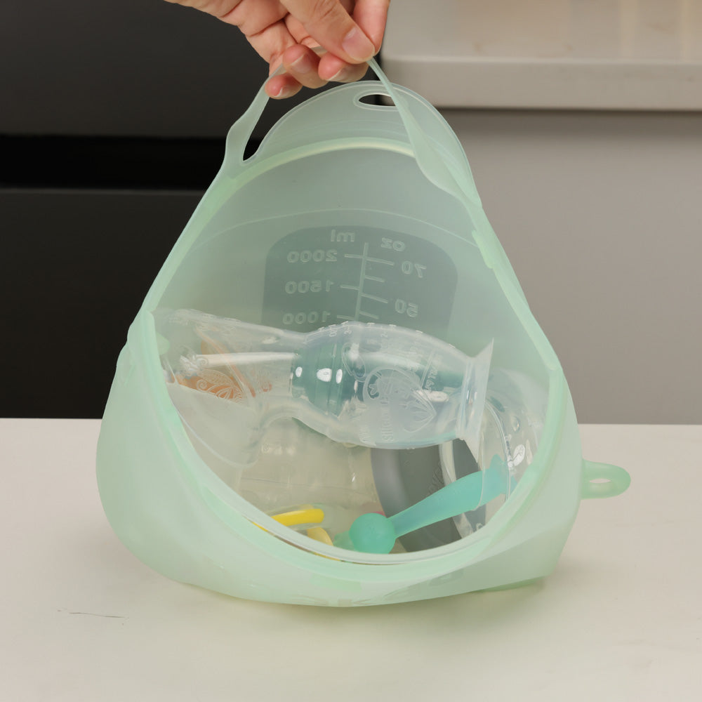 Bolsa Esterilizadora y Vaporera Reutilizable Haakaa – Silicona de Grado Alimentario