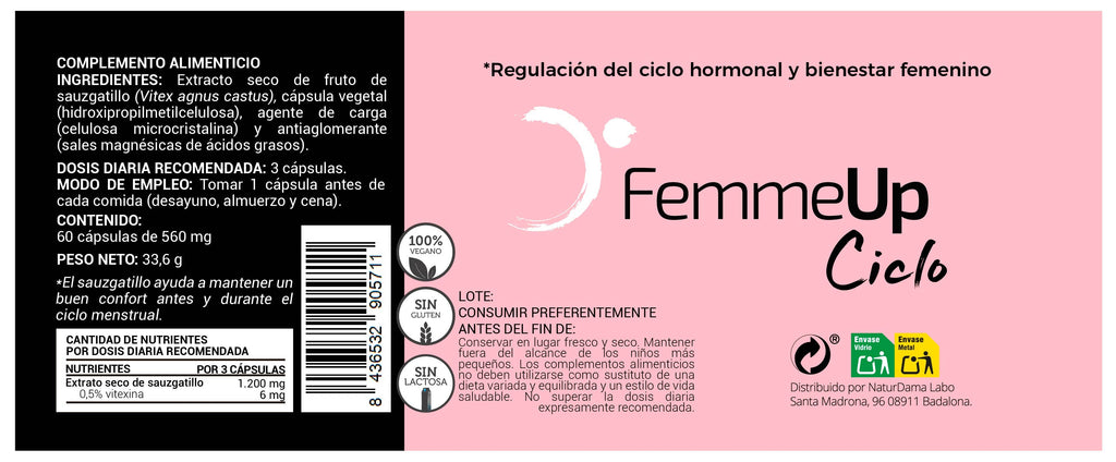 Suplemento para regular o ciclo menstrual com saú-bravo | FemmeUp Ciclo